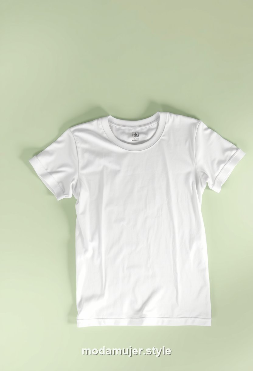 Camiseta blanca básica de algodón
