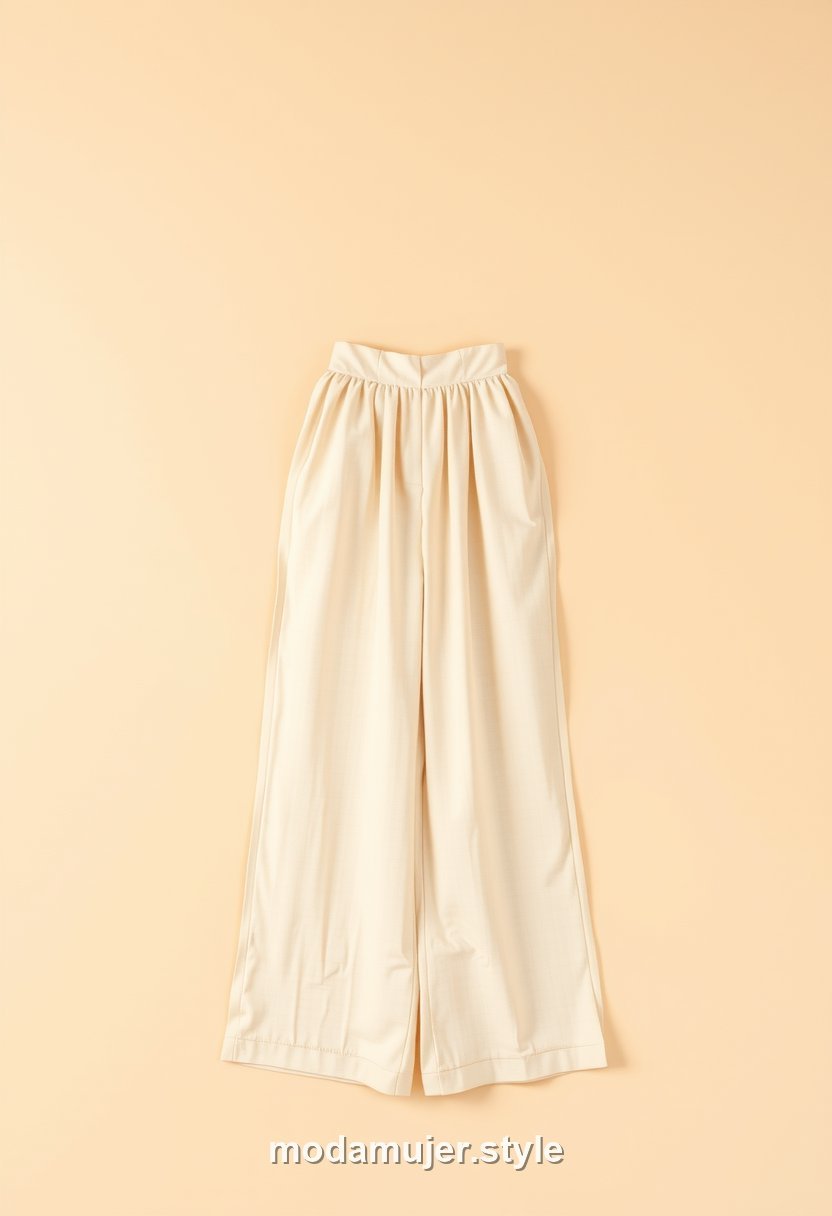 Pantalón palazzo fluido de tiro alto