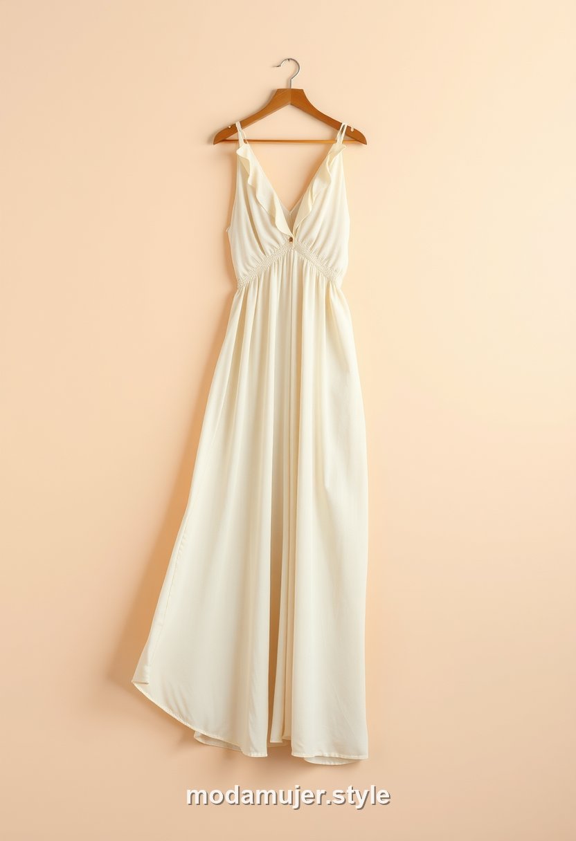 Maxivestido vaporoso con escote