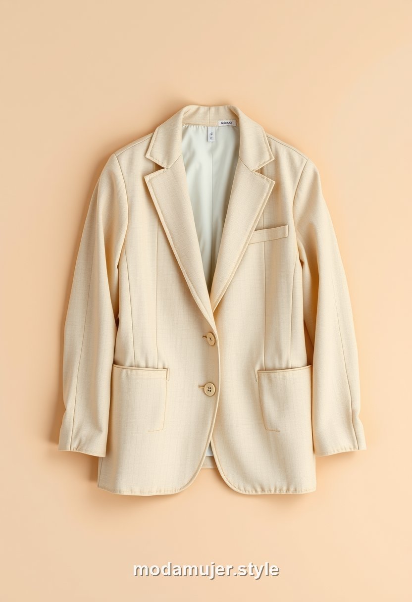 Blazer oversize de lino claro
