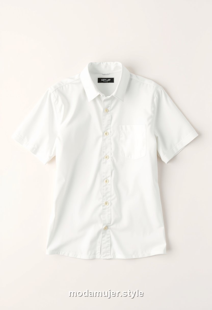 Camisa blanca clásica talla grande