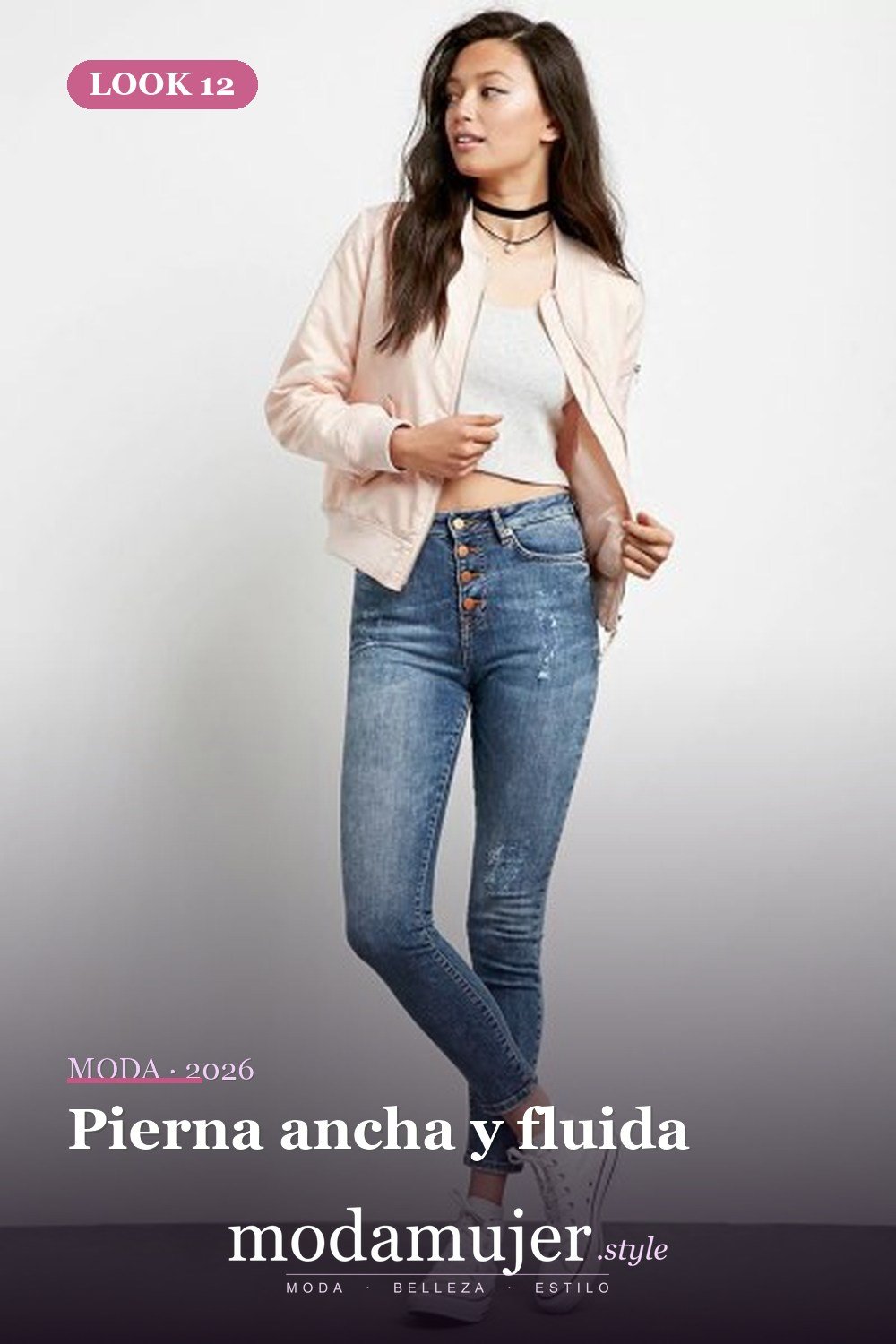 Pierna ancha y fluida — Cómo combinar jeans con botones: las 13 mejores ideas para vestir para mujer