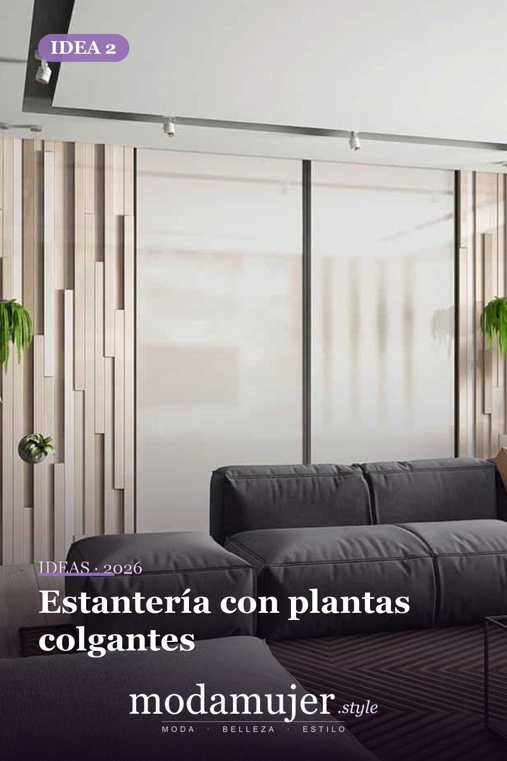 Estantería con plantas colgantes — Ideas de decoración encantadoras llenas de vegetación