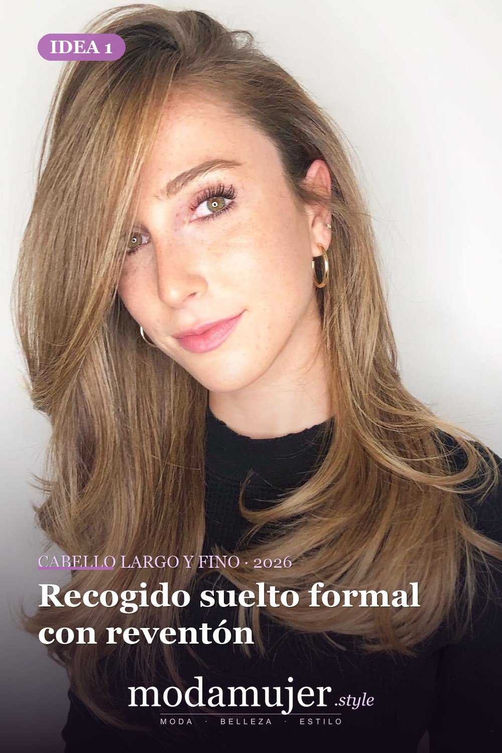 Recogido suelto formal con reventón