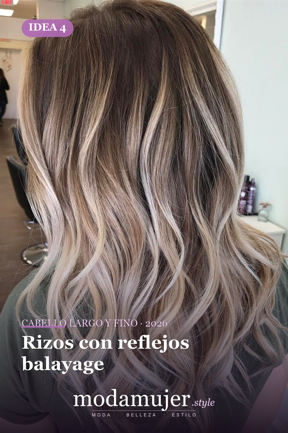Rizos con reflejos balayage