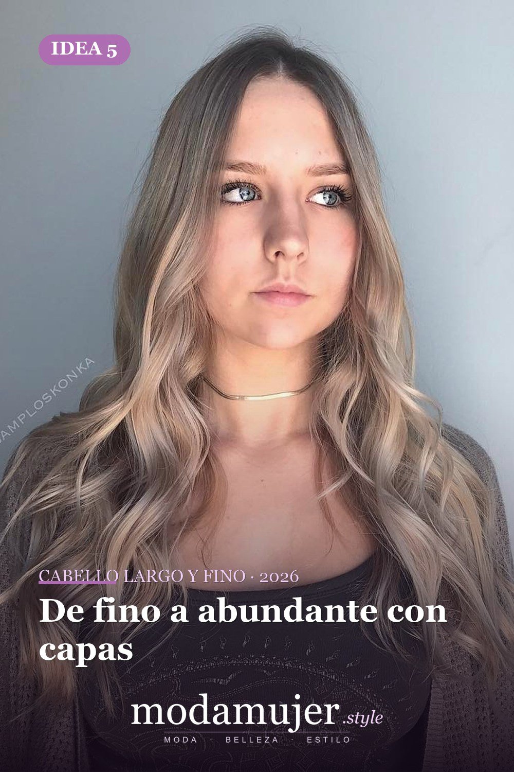 De fino a abundante con capas