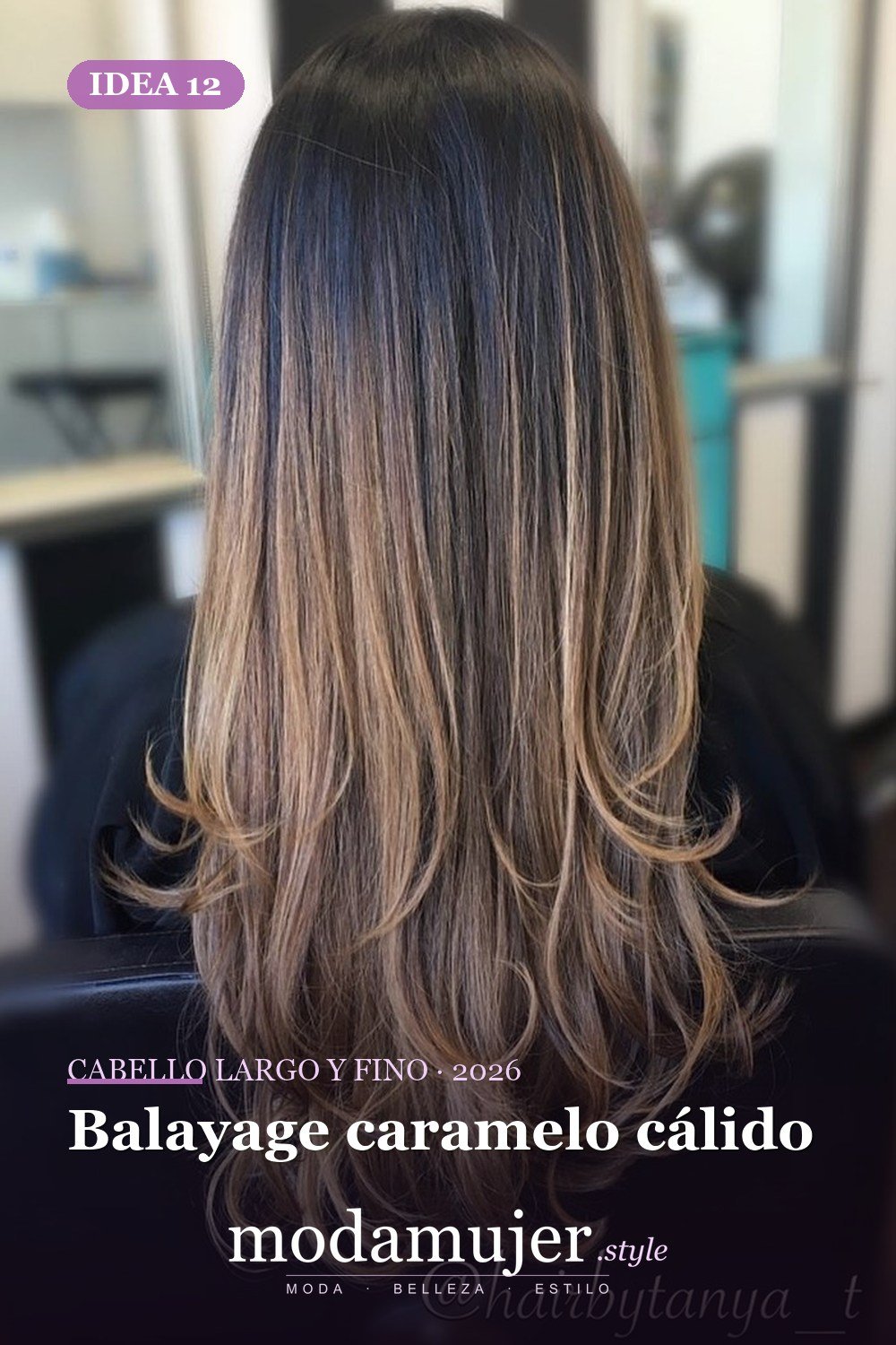 Balayage caramelo cálido