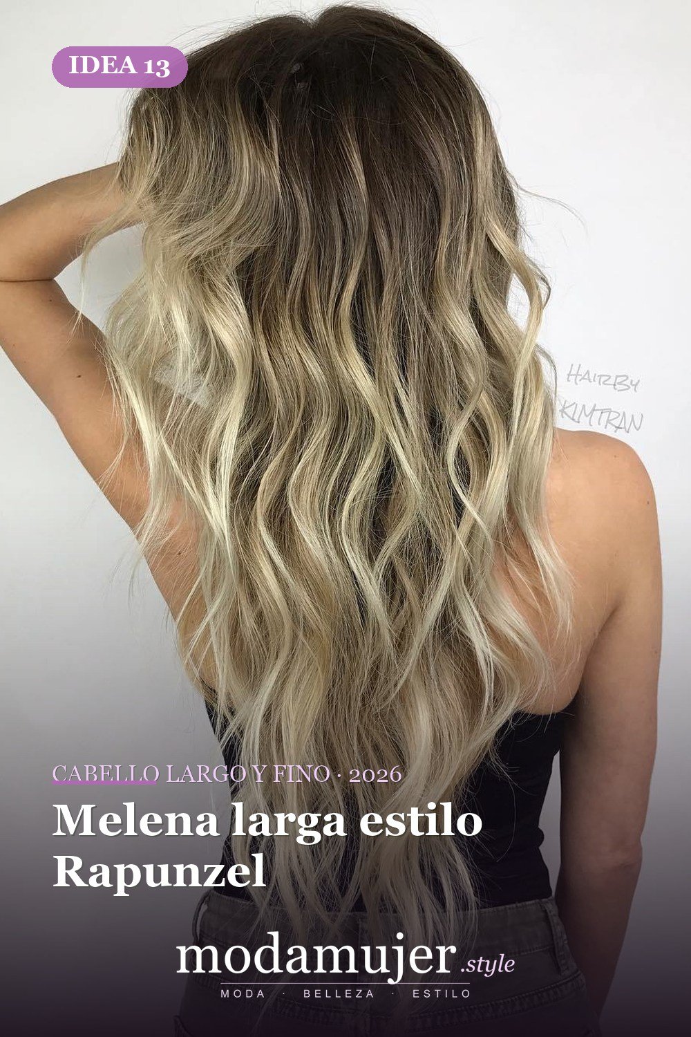 Melena larga estilo Rapunzel