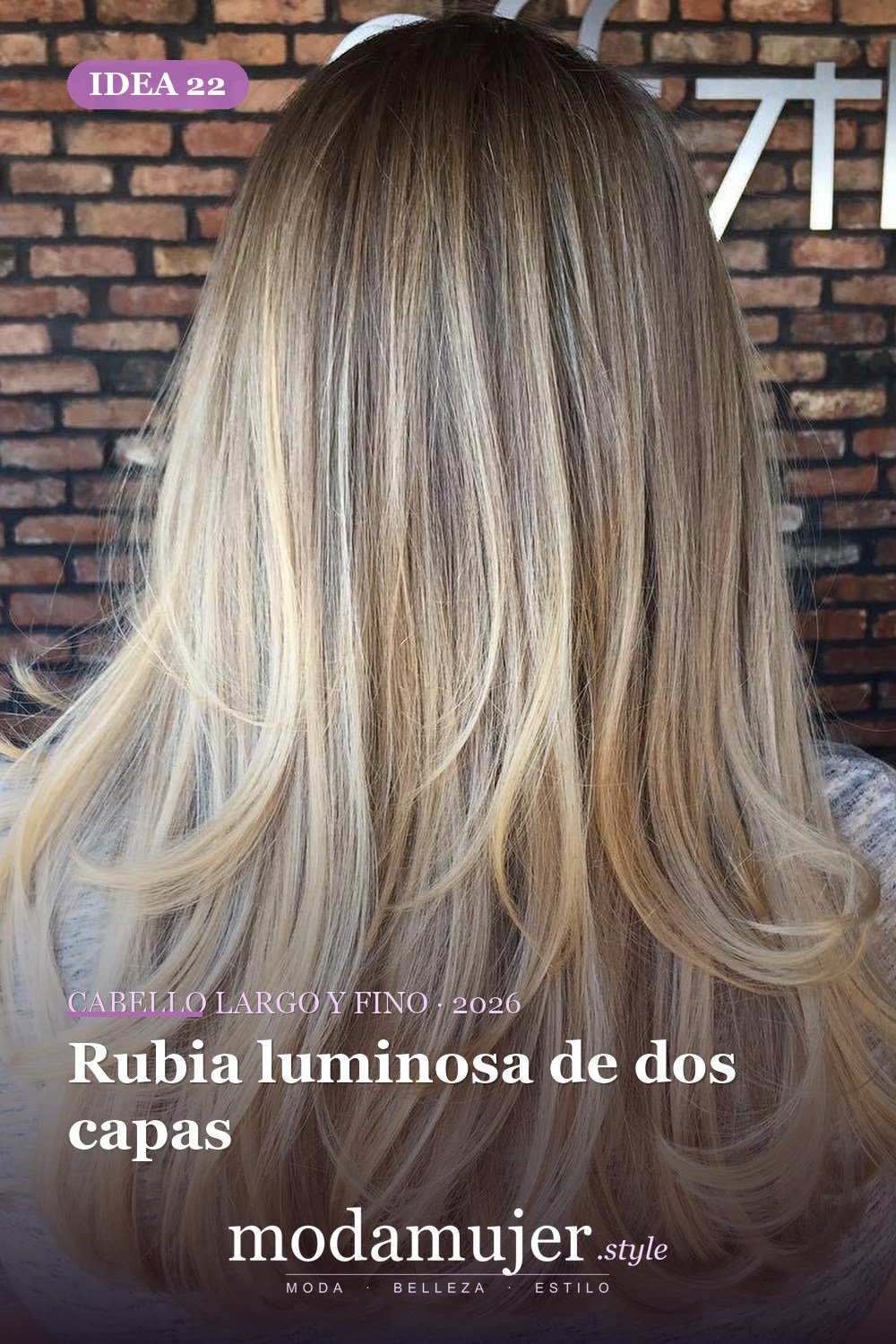 Rubia luminosa de dos capas
