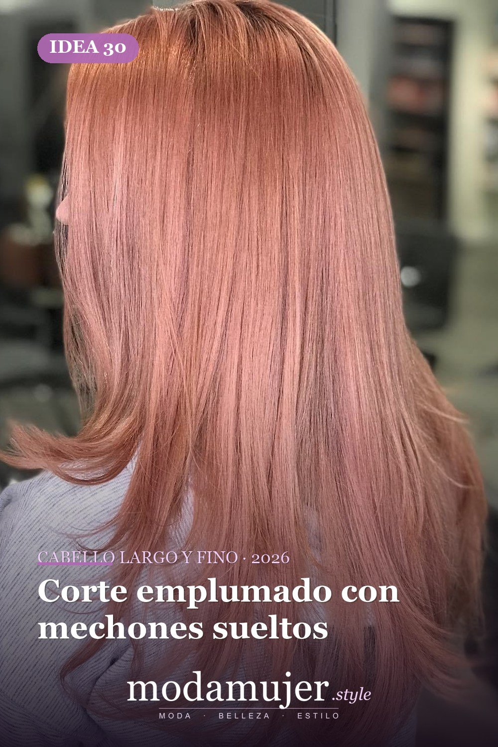 Corte emplumado con mechones sueltos