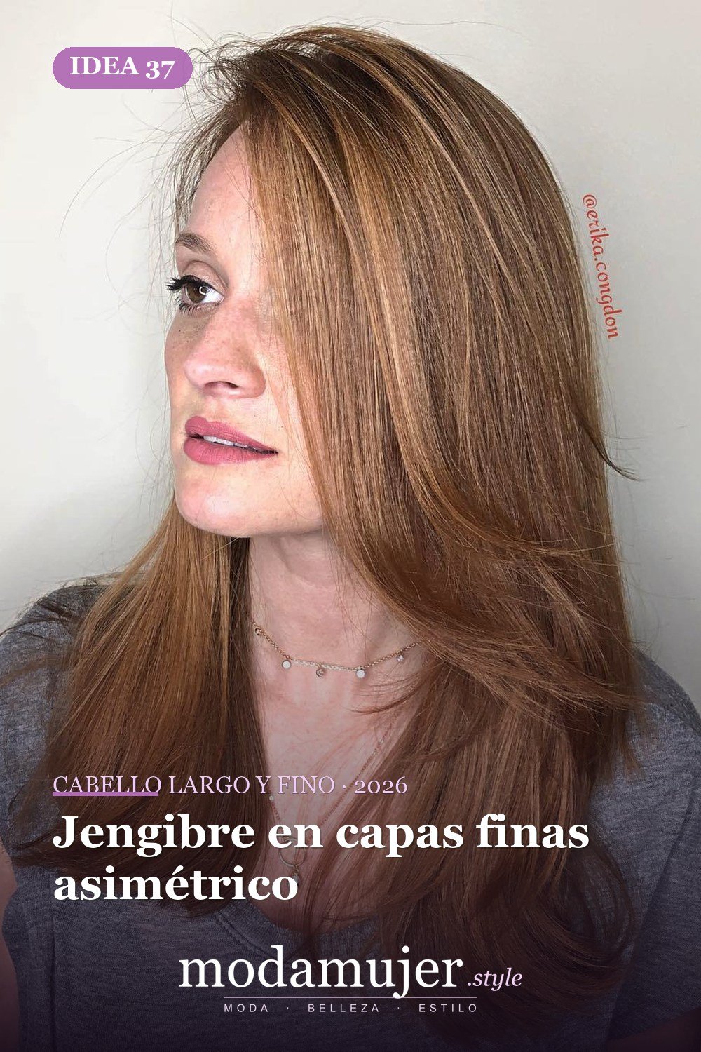 Jengibre en capas finas asimétrico