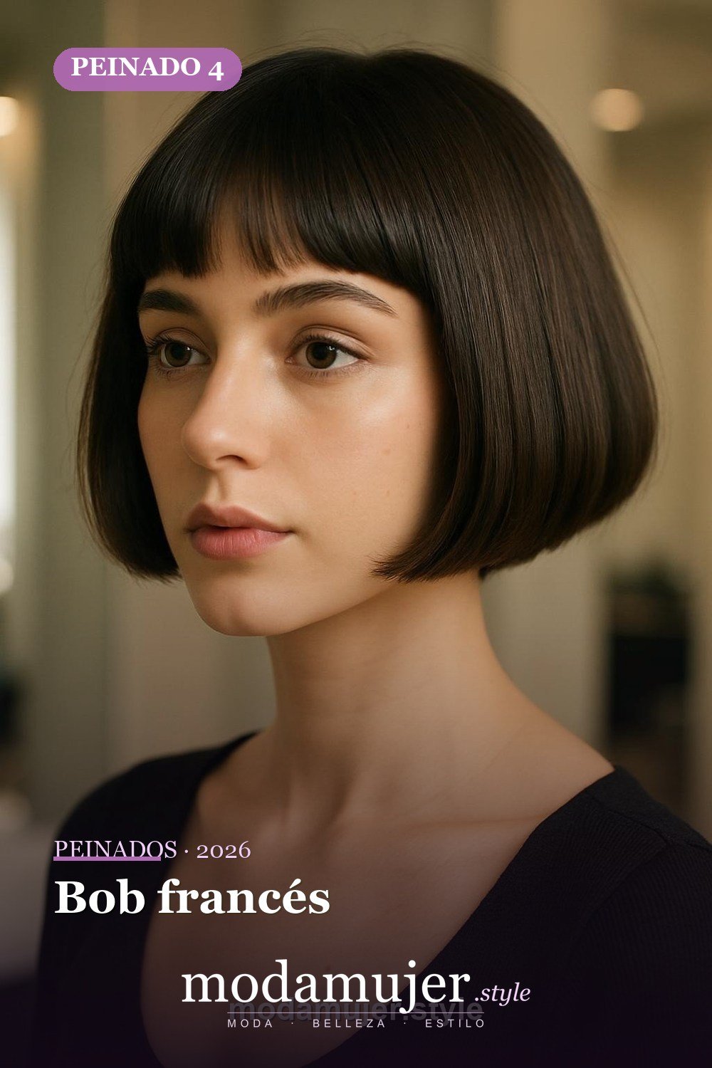Bob francés — 30 cortes de pelo corto para mujer en 2026