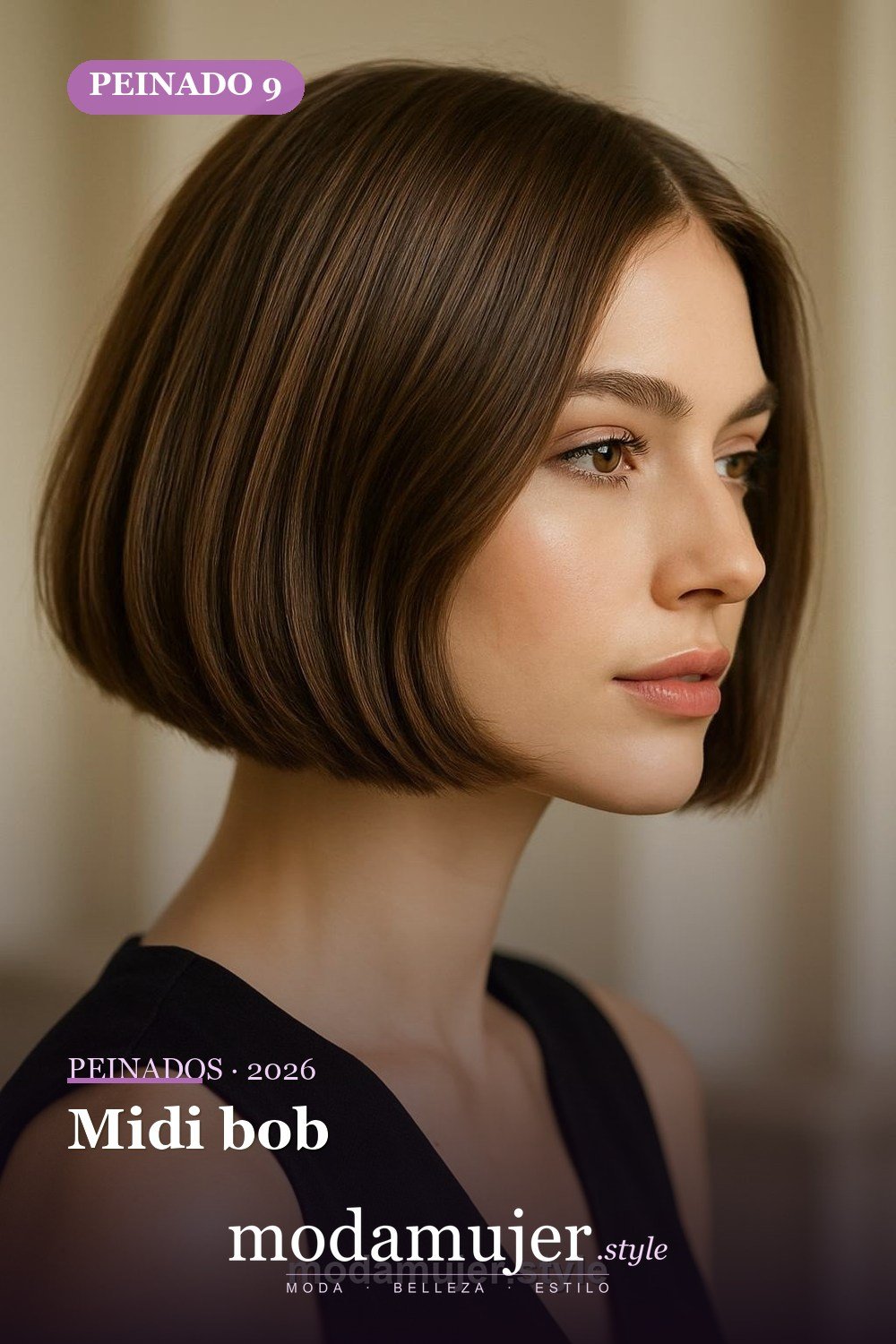 Midi bob — 30 cortes de pelo corto para mujer en 2026