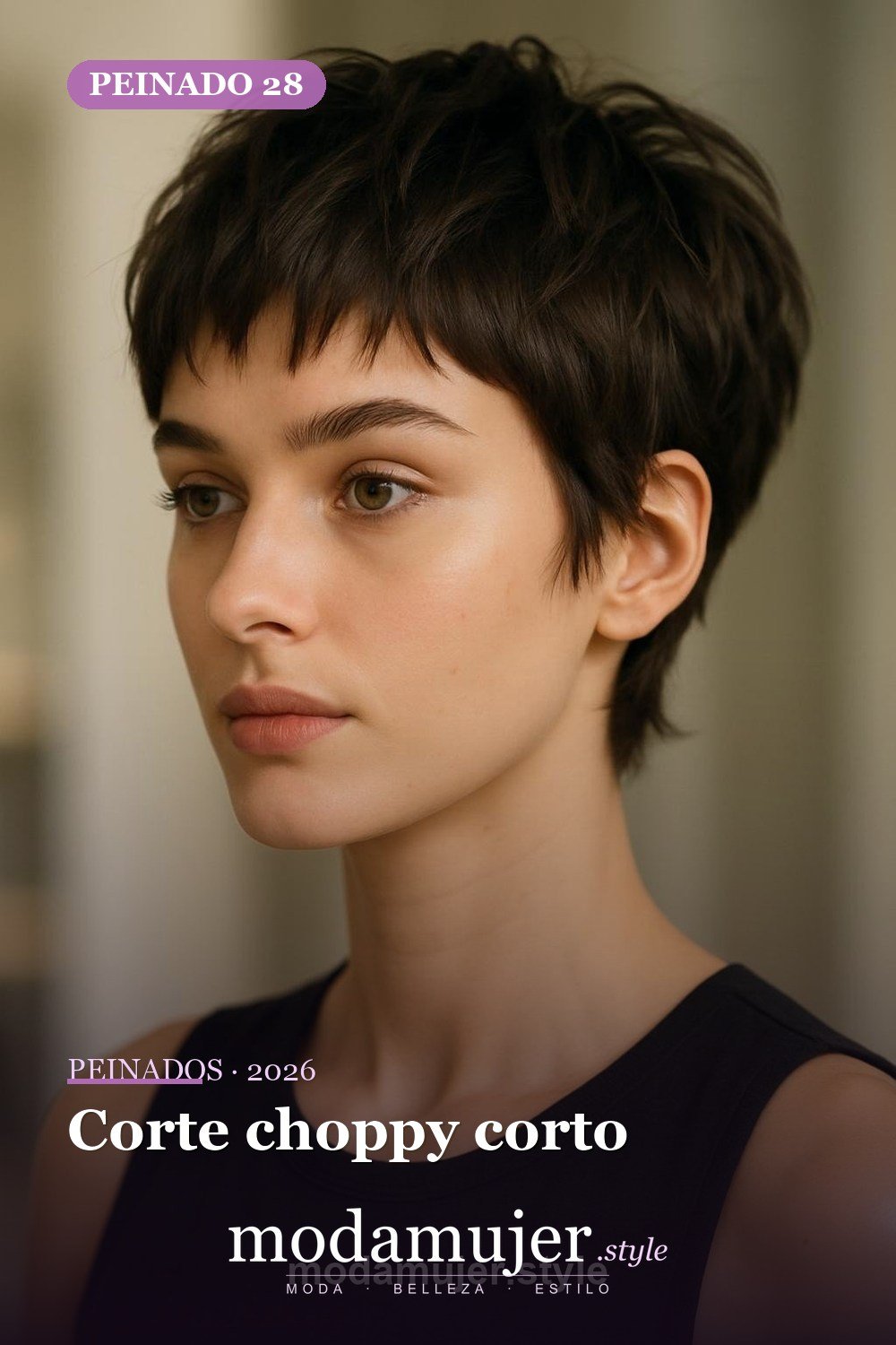 Corte choppy corto — 30 cortes de pelo corto para mujer en 2026