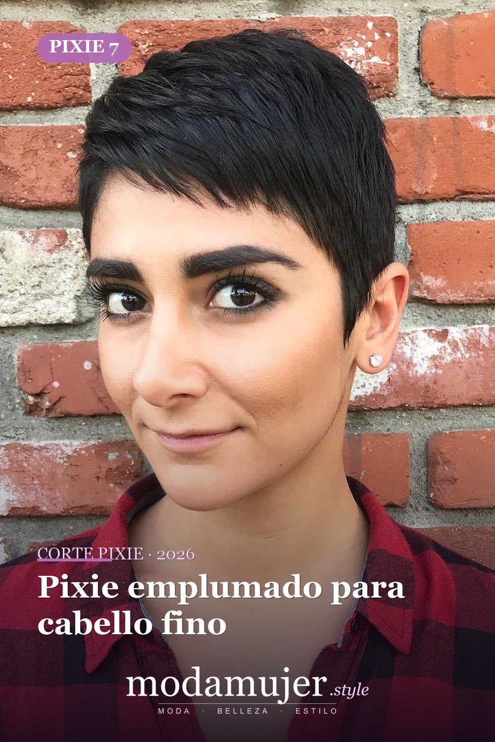 Pixie emplumado para cabello fino — corte de pixie corto 2026