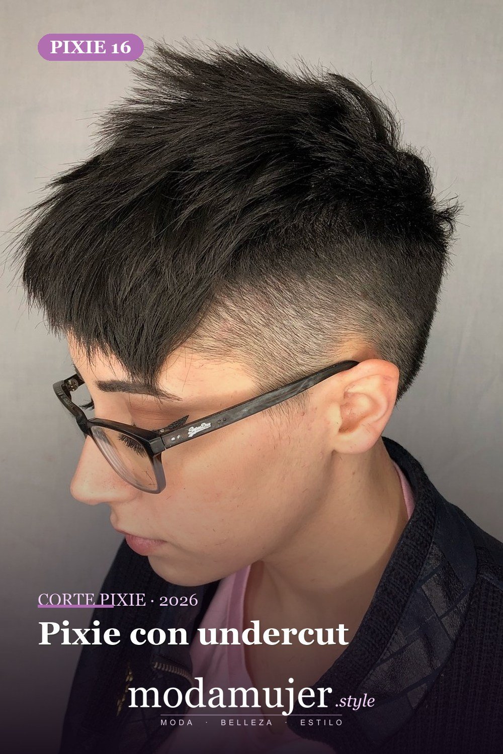 Pixie con undercut — corte de pixie corto 2026