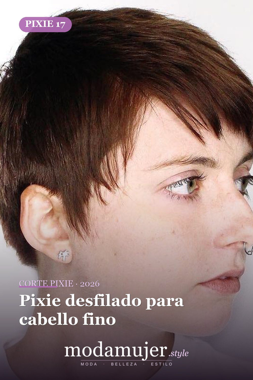Pixie desfilado para cabello fino — corte de pixie corto 2026