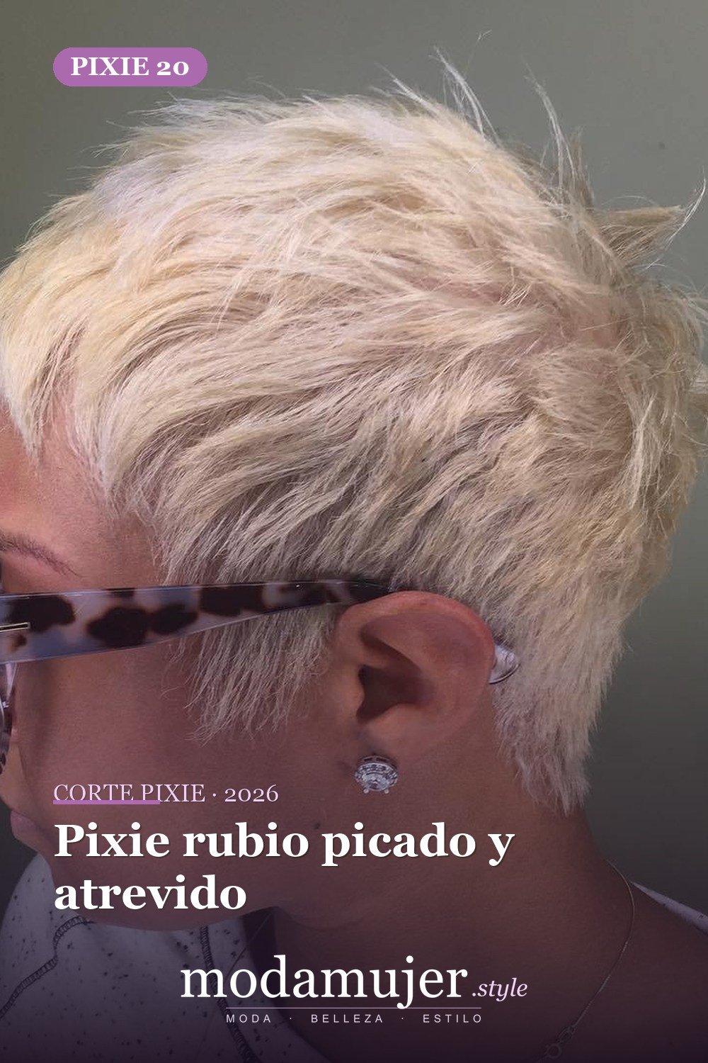 Pixie rubio picado y atrevido — corte de pixie corto 2026