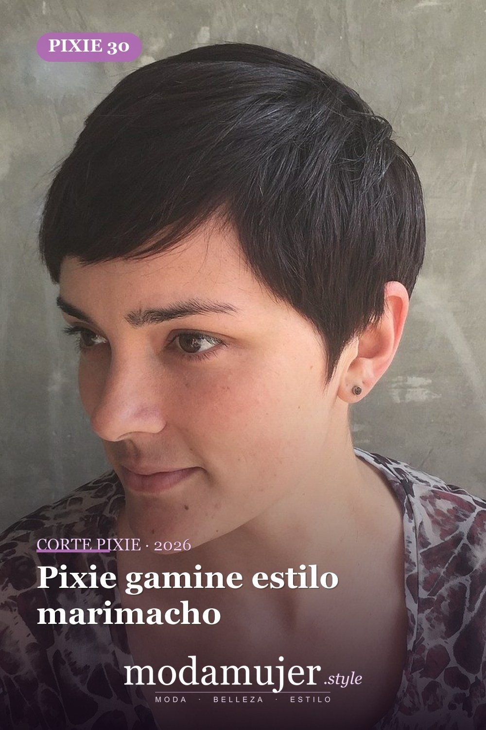 Pixie gamine estilo marimacho — corte de pixie corto 2026