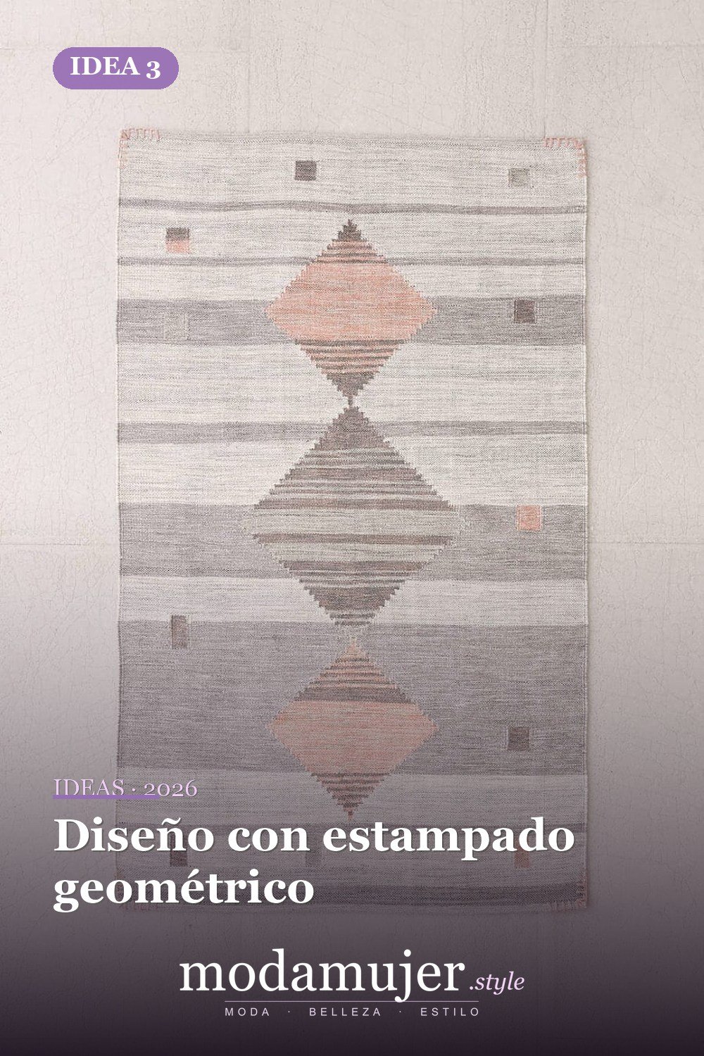 Diseño con estampado geométrico — Cree un poco de comodidad adicional con estas 40 alfombras de cocina
