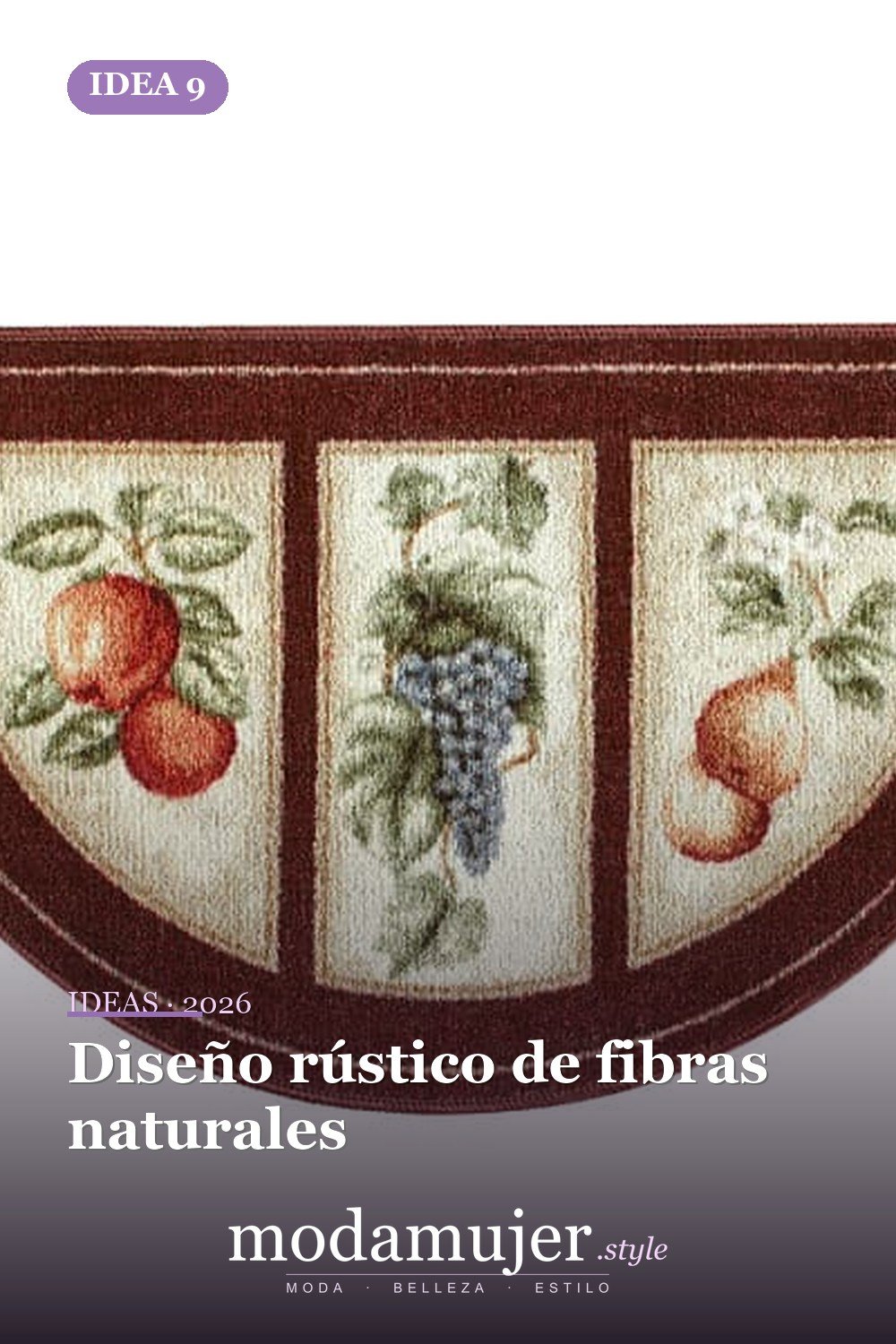 Diseño rústico de fibras naturales — Cree un poco de comodidad adicional con estas 40 alfombras de cocina