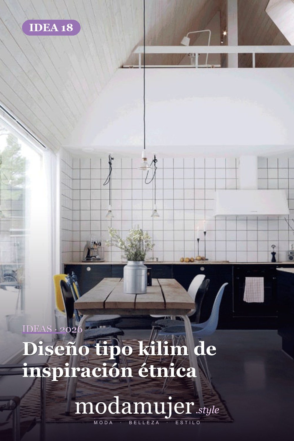 Diseño tipo kilim de inspiración étnica — Cree un poco de comodidad adicional con estas 40 alfombras de cocina