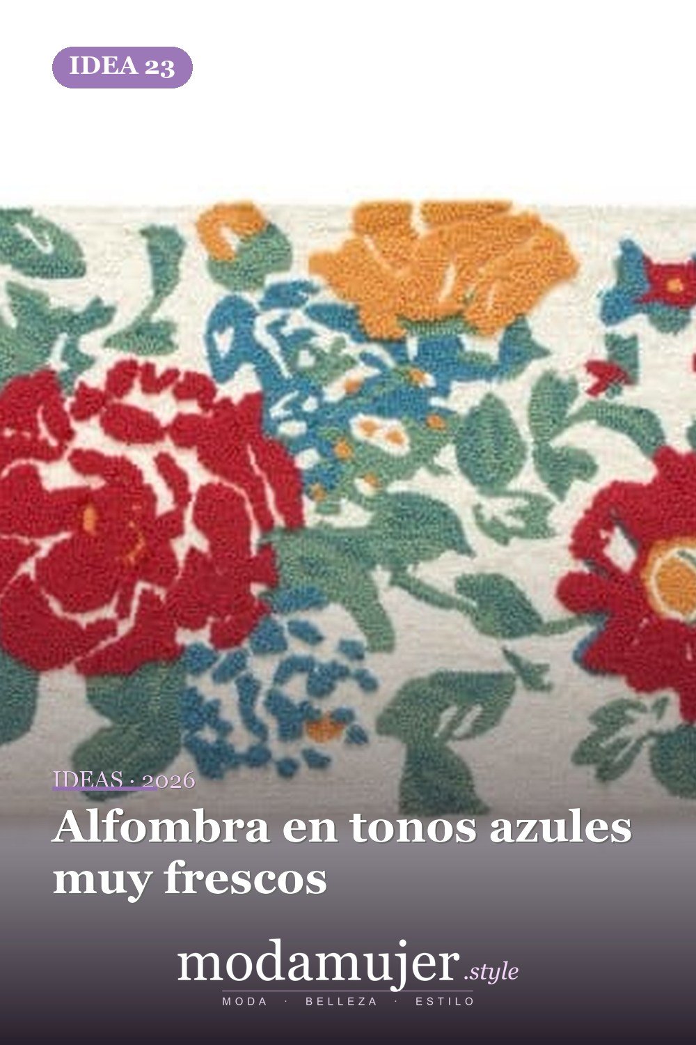 Alfombra en tonos azules muy frescos — Cree un poco de comodidad adicional con estas 40 alfombras de cocina