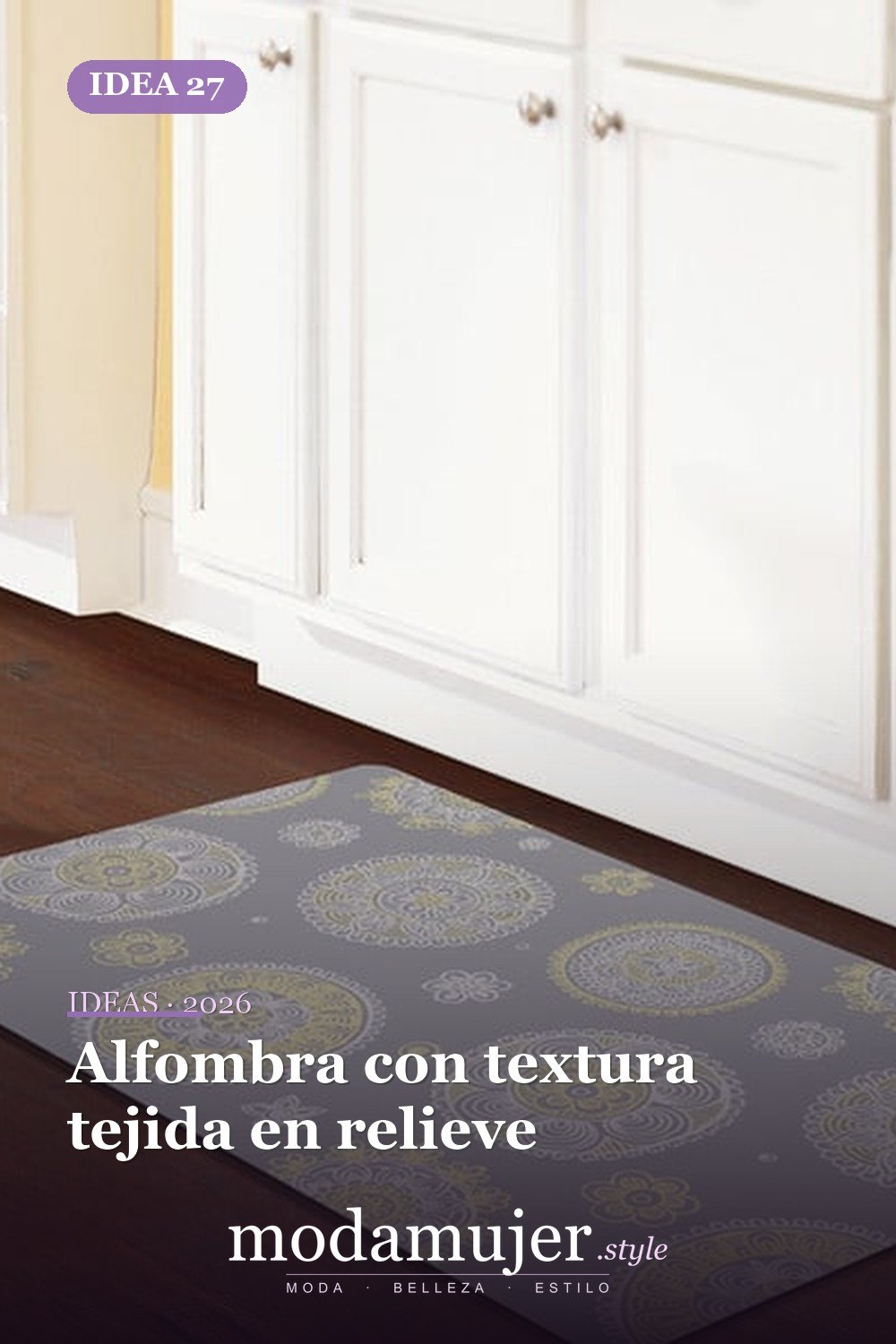 Alfombra con textura tejida en relieve — Cree un poco de comodidad adicional con estas 40 alfombras de cocina
