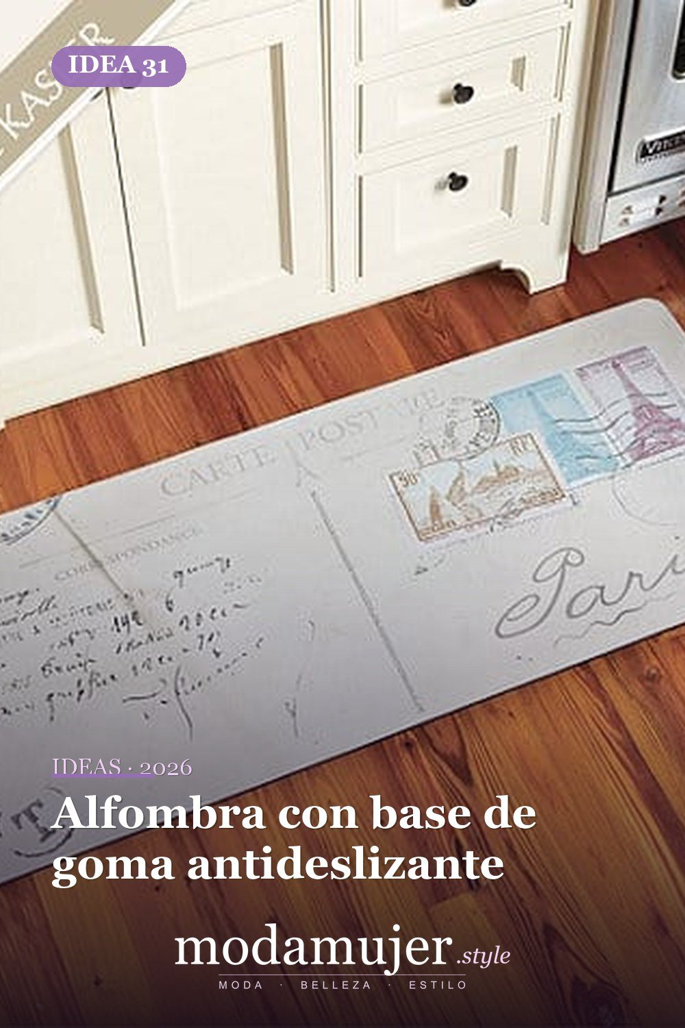 Alfombra con base de goma antideslizante — Cree un poco de comodidad adicional con estas 40 alfombras de cocina