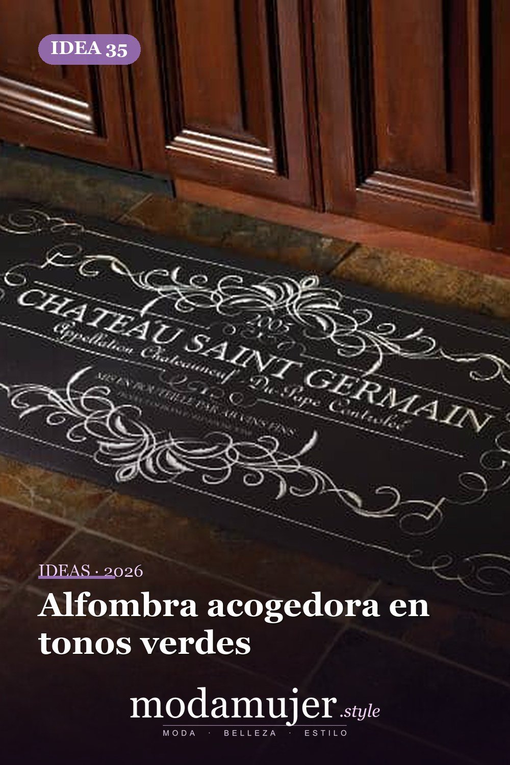 Alfombra acogedora en tonos verdes — Cree un poco de comodidad adicional con estas 40 alfombras de cocina