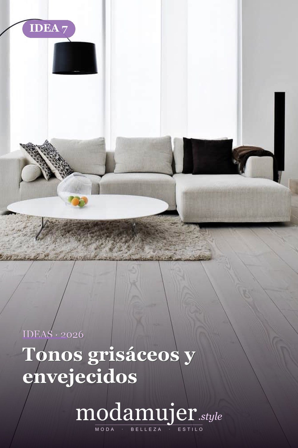 Tonos grisáceos y envejecidos — Diseños de pisos de madera que actualmente son tendencia