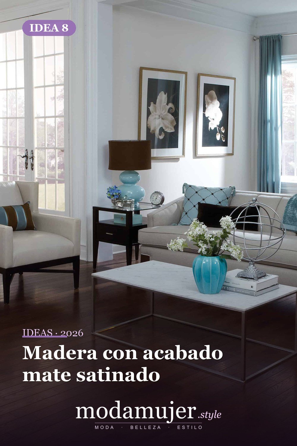 Madera con acabado mate satinado — Diseños de pisos de madera que actualmente son tendencia