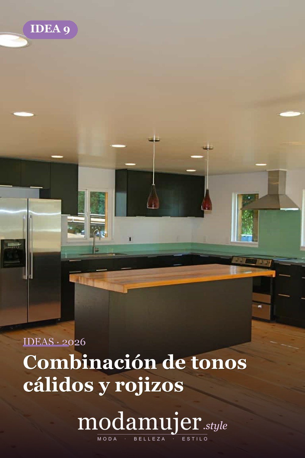 Combinación de tonos cálidos y rojizos — Diseños de pisos de madera que actualmente son tendencia