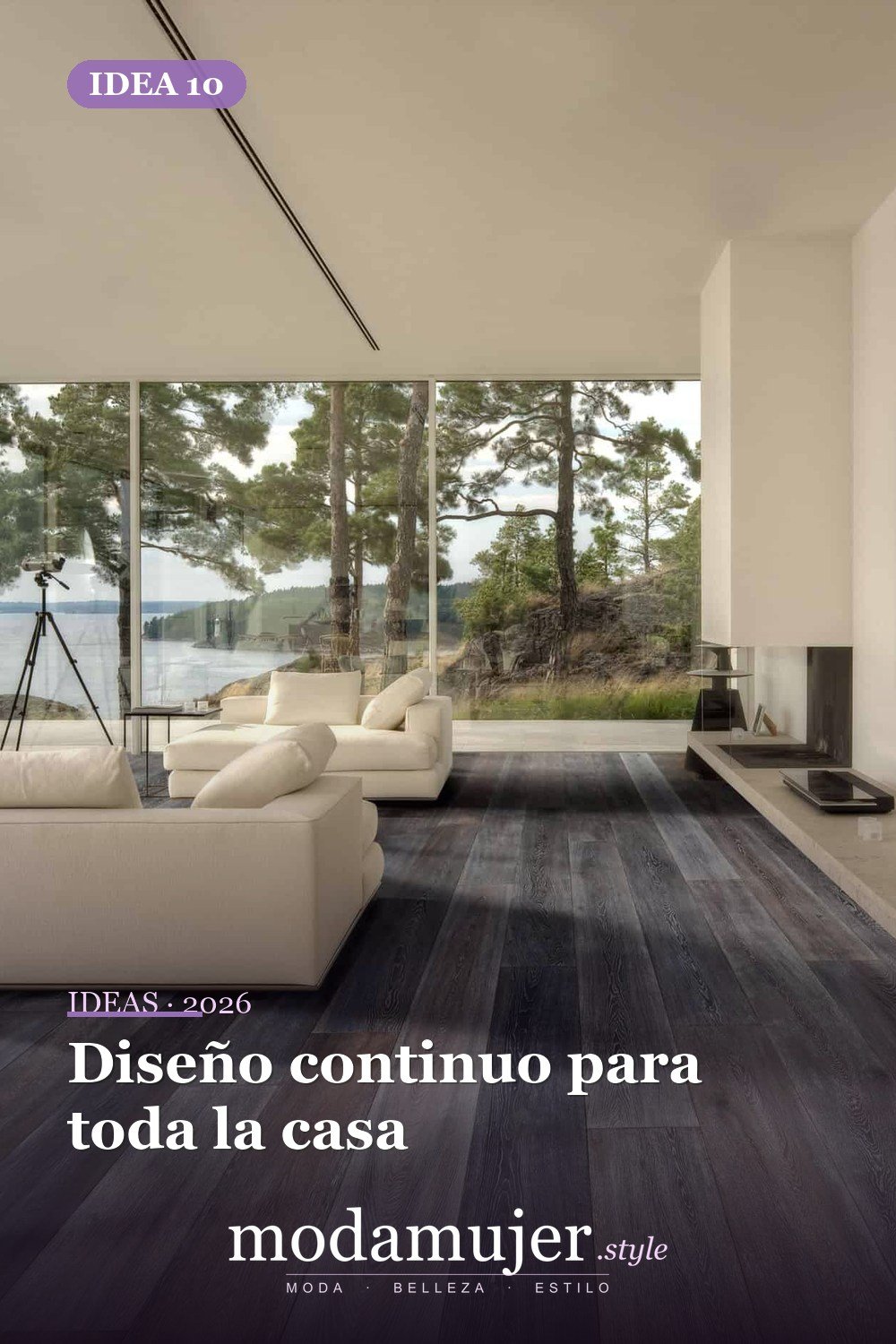 Diseño continuo para toda la casa — Diseños de pisos de madera que actualmente son tendencia