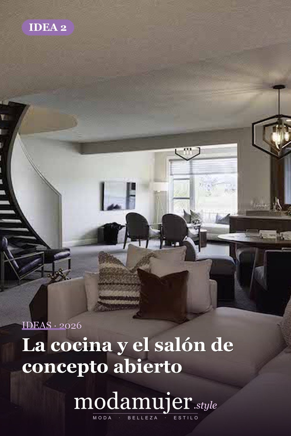 La cocina y el salón de concepto abierto — Esta casa de Calgary cuenta con un baño de ensueño que querrás para ti