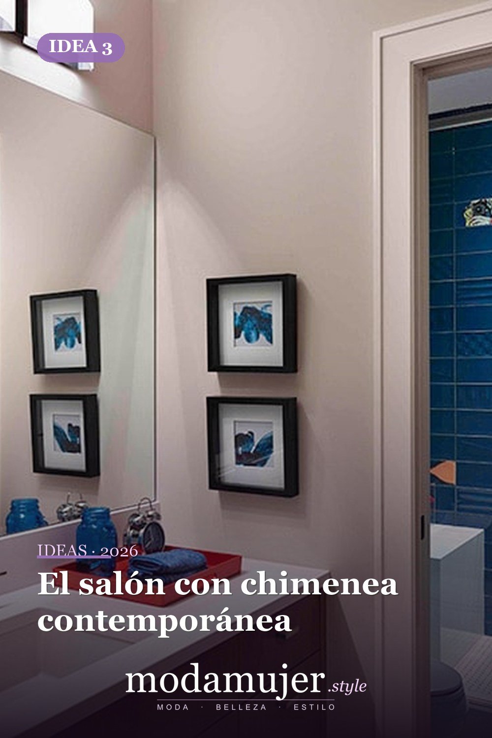 El salón con chimenea contemporánea — Esta casa de Calgary cuenta con un baño de ensueño que querrás para ti