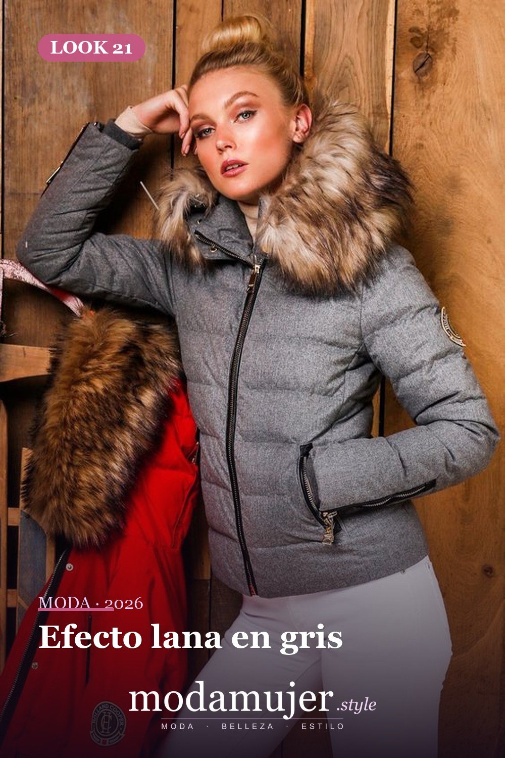 Efecto lana en gris — Guía de abrigos acolchados: tipos y 23 ideas de looks 2026