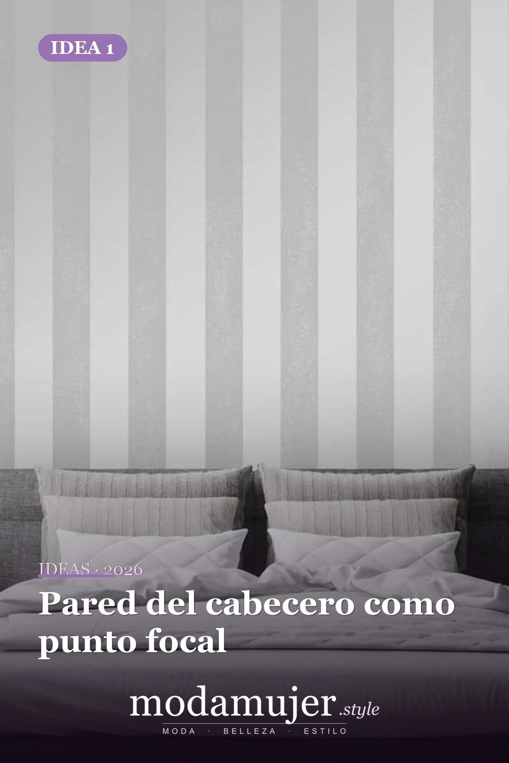 Pared del cabecero como punto focal — Ideas de papel tapiz de dormitorio para modernizar su dormitorio