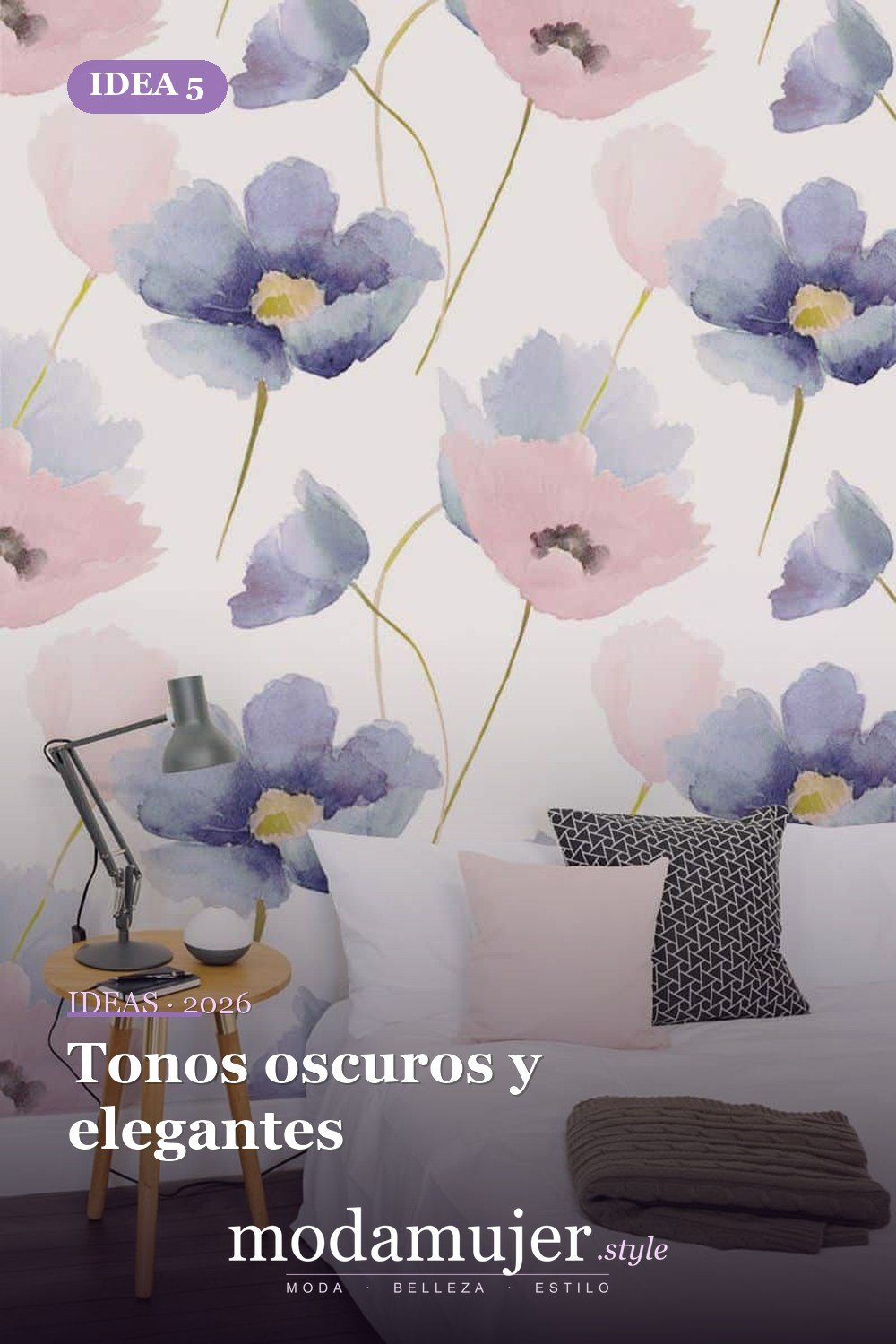 Tonos oscuros y elegantes — Ideas de papel tapiz de dormitorio para modernizar su dormitorio