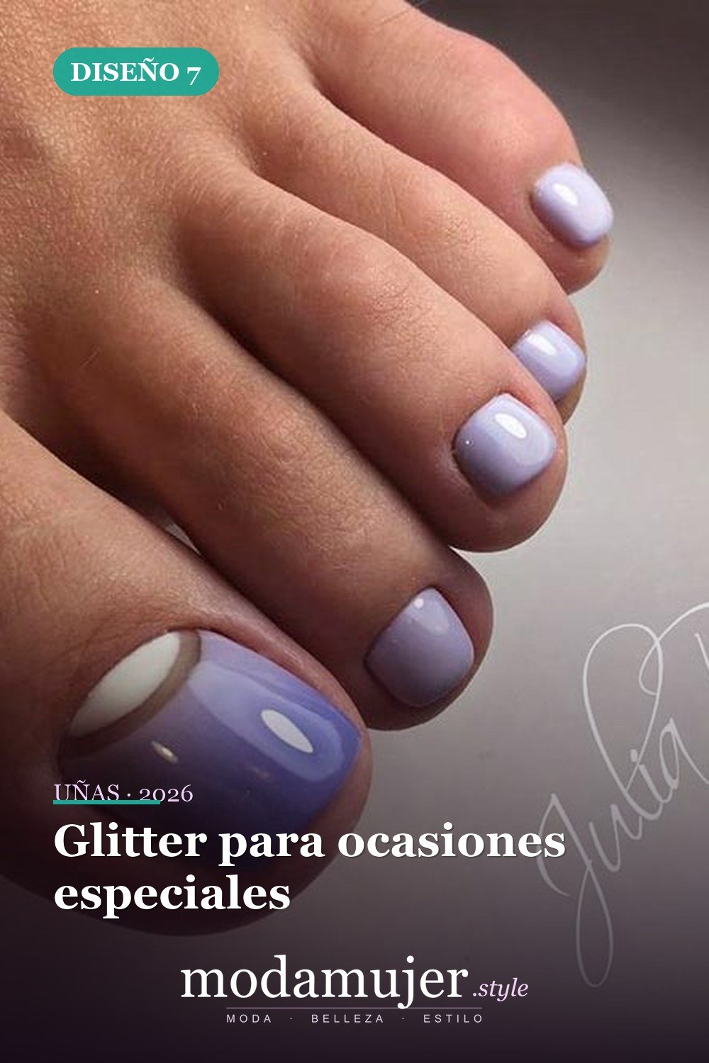 Glitter para ocasiones especiales — Ideas de pedicura para tus fabulosas uñas