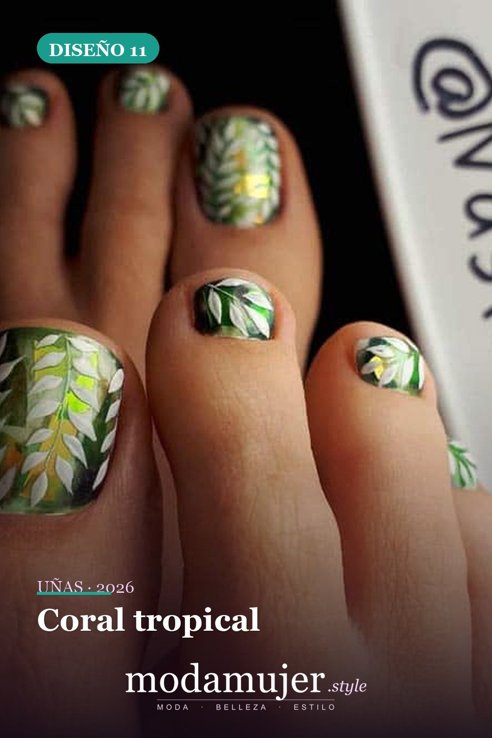 Coral tropical — Ideas de pedicura para tus fabulosas uñas