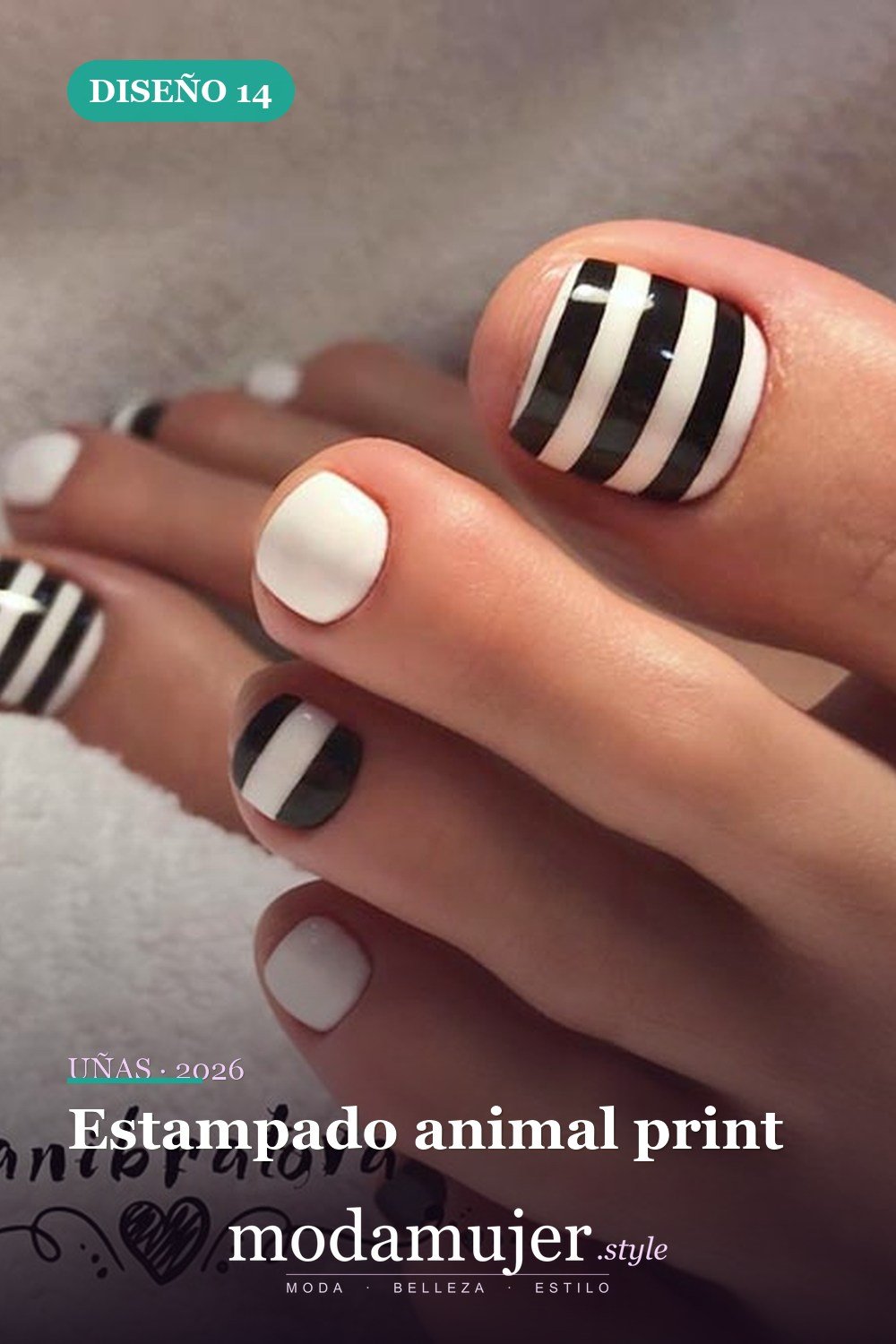 Estampado animal print — Ideas de pedicura para tus fabulosas uñas