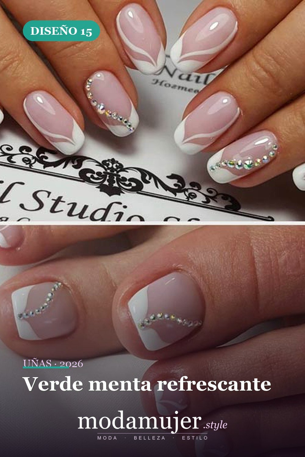 Verde menta refrescante — Ideas de pedicura para tus fabulosas uñas