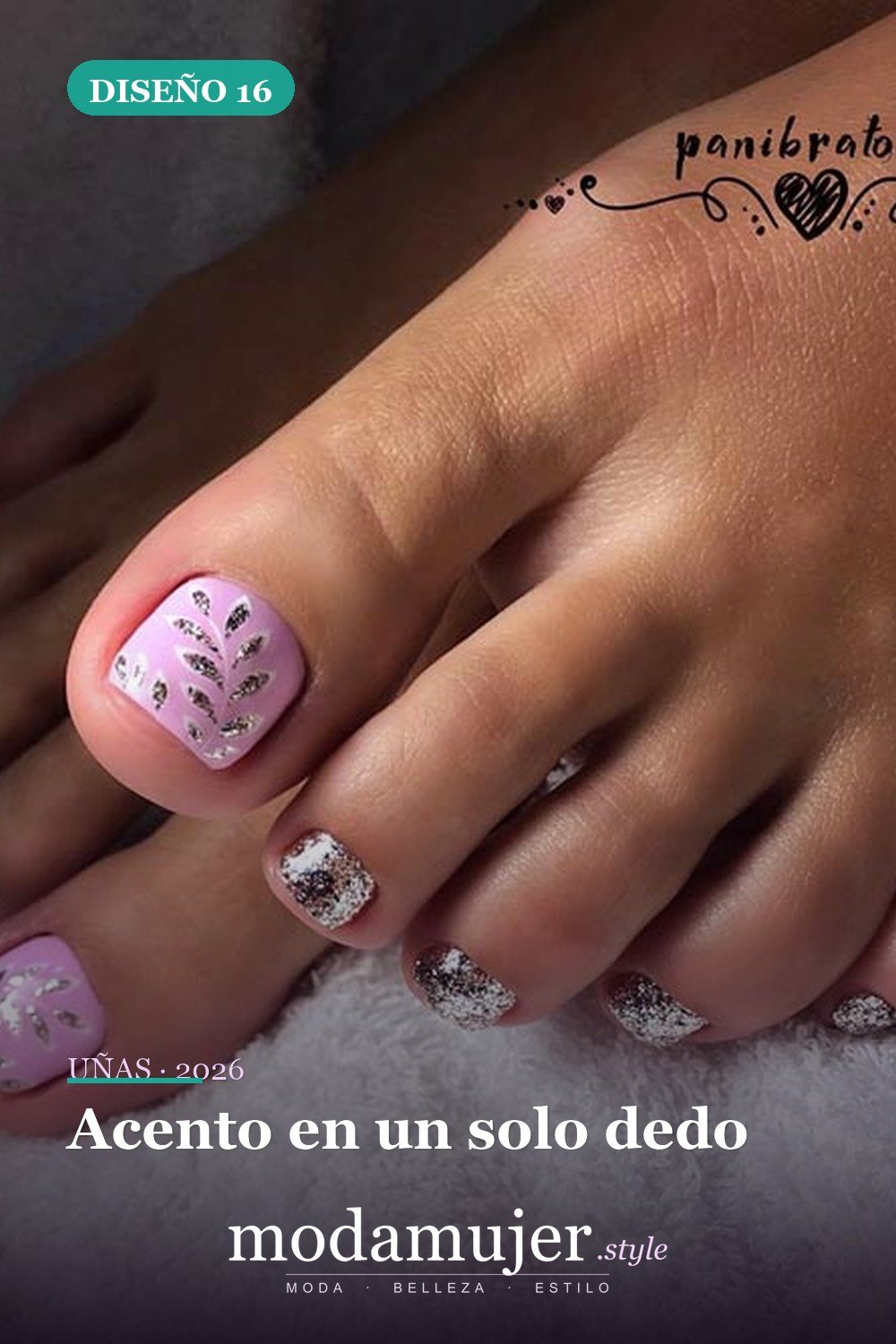 Acento en un solo dedo — Ideas de pedicura para tus fabulosas uñas