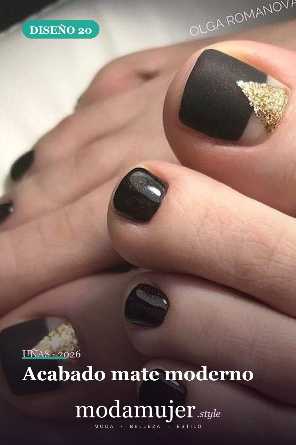Acabado mate moderno — Ideas de pedicura para tus fabulosas uñas