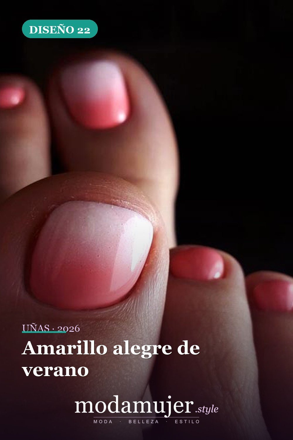 Amarillo alegre de verano — Ideas de pedicura para tus fabulosas uñas