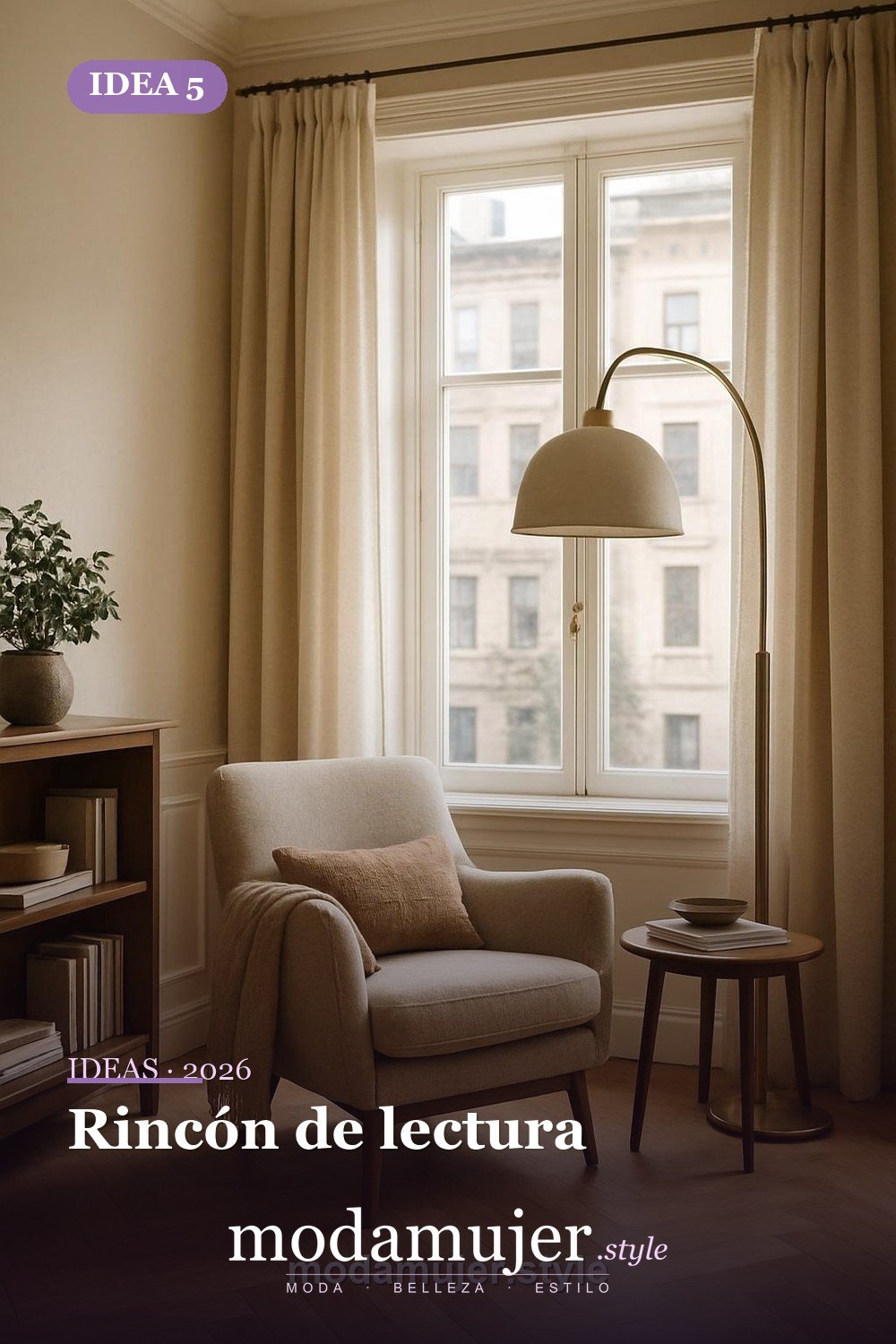 Rincón de lectura — 30 ideas de decoración para el hogar en 2026