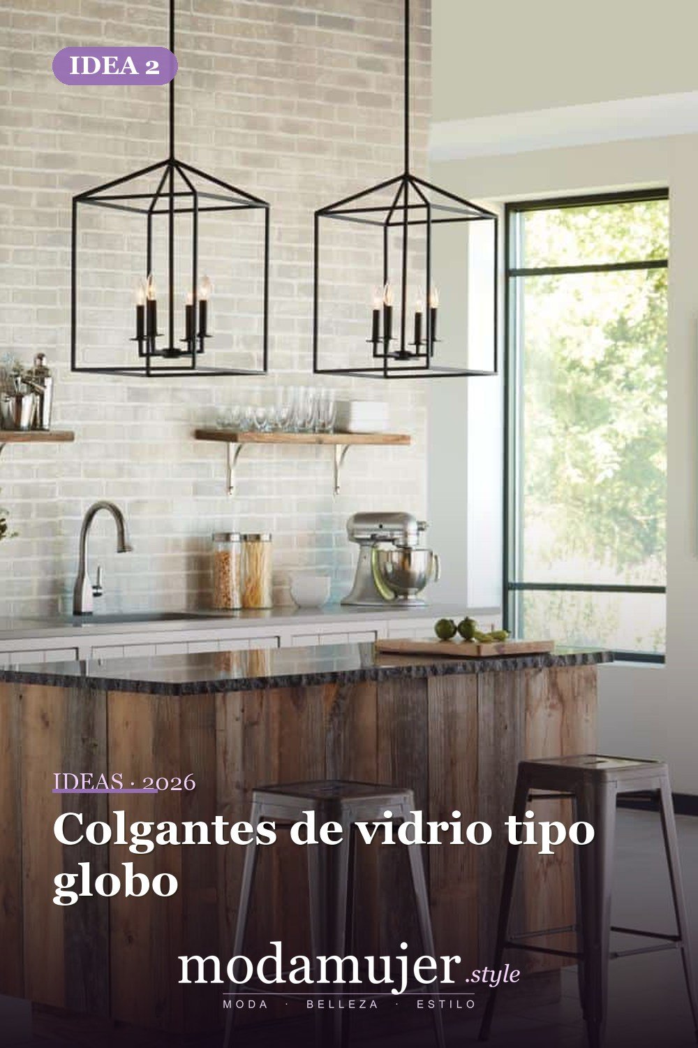 Colgantes de vidrio tipo globo — Lámparas de isla de cocina que cambian completamente su decoración Colgantes de vidrio tipo globo — Lámparas de isla de cocina que cambian completamente su decoración
