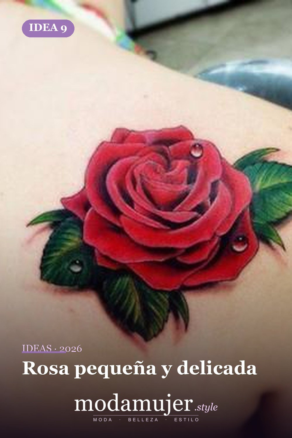 Rosa pequeña y delicada — Las 10 mejores ideas de diseño de tatuajes de rosas y su significado para mujeres