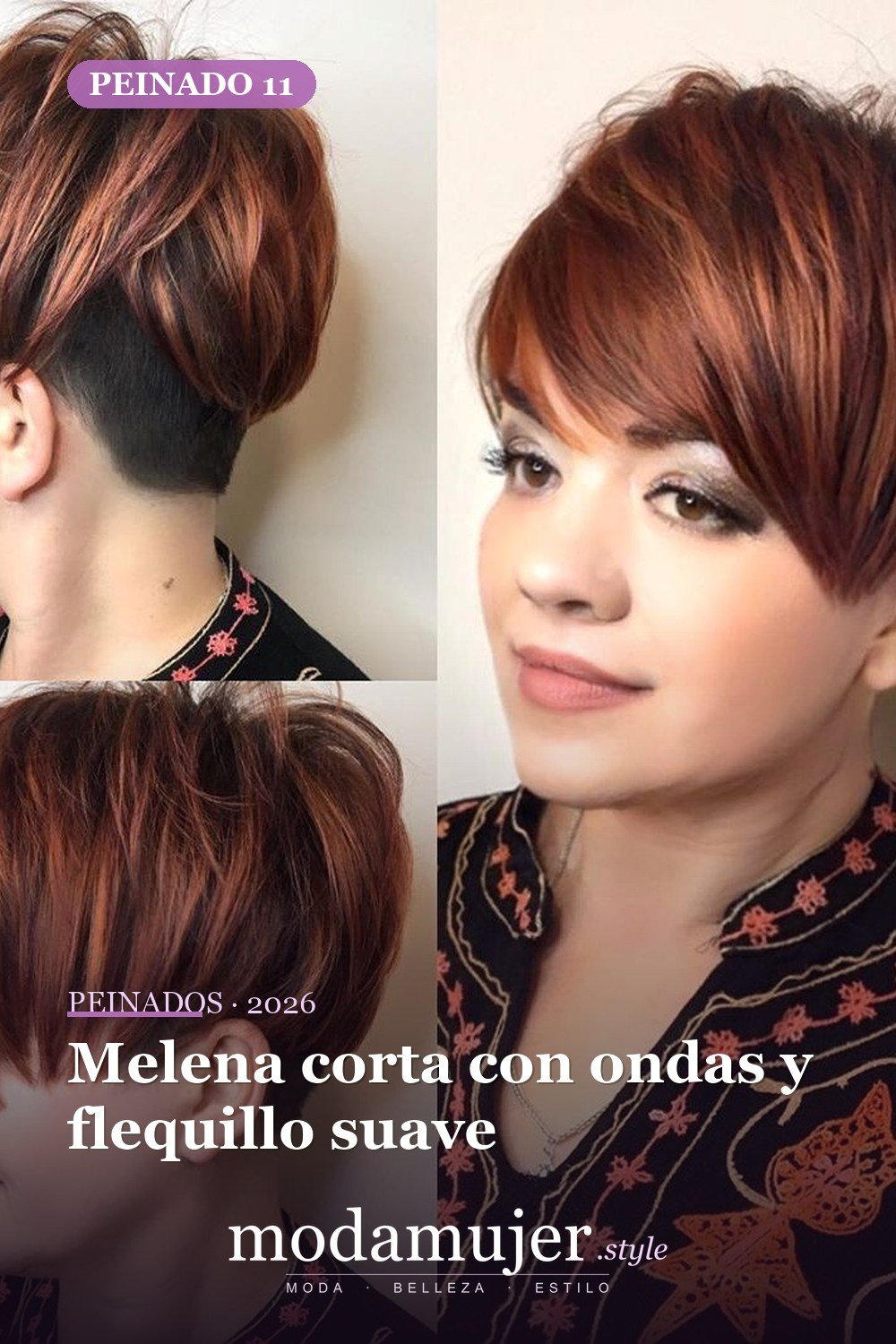 Melena corta con ondas y flequillo suave — Las 30 ideas más modernas de cabello corto con flequillo para 2026